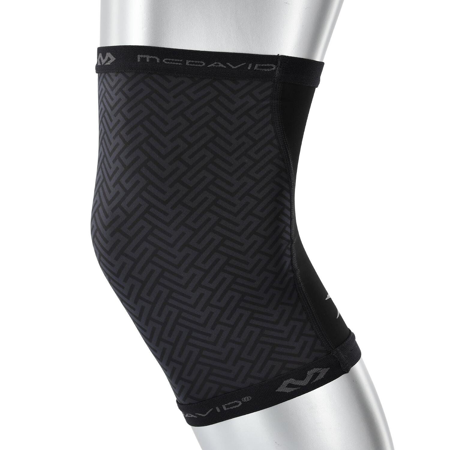 Dual Layer Compression Knee Sleeves - 1 Pair (Black) (Model:X605)
