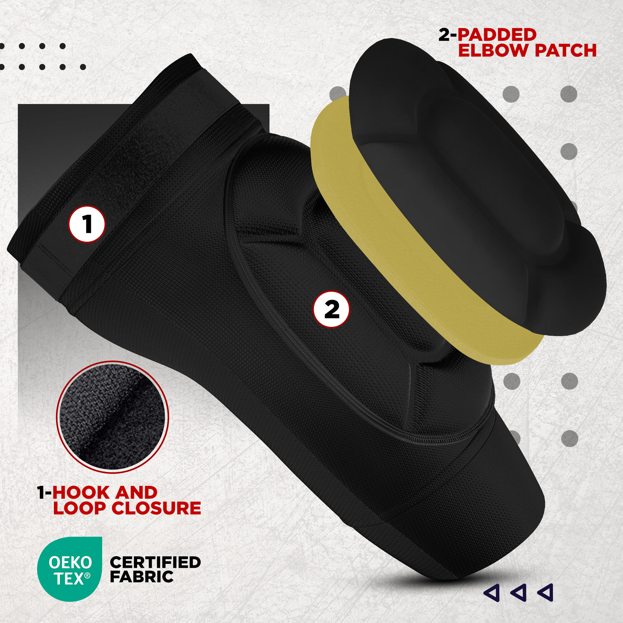 Gomitiera – RDX – Nero/Nero – S 3/7