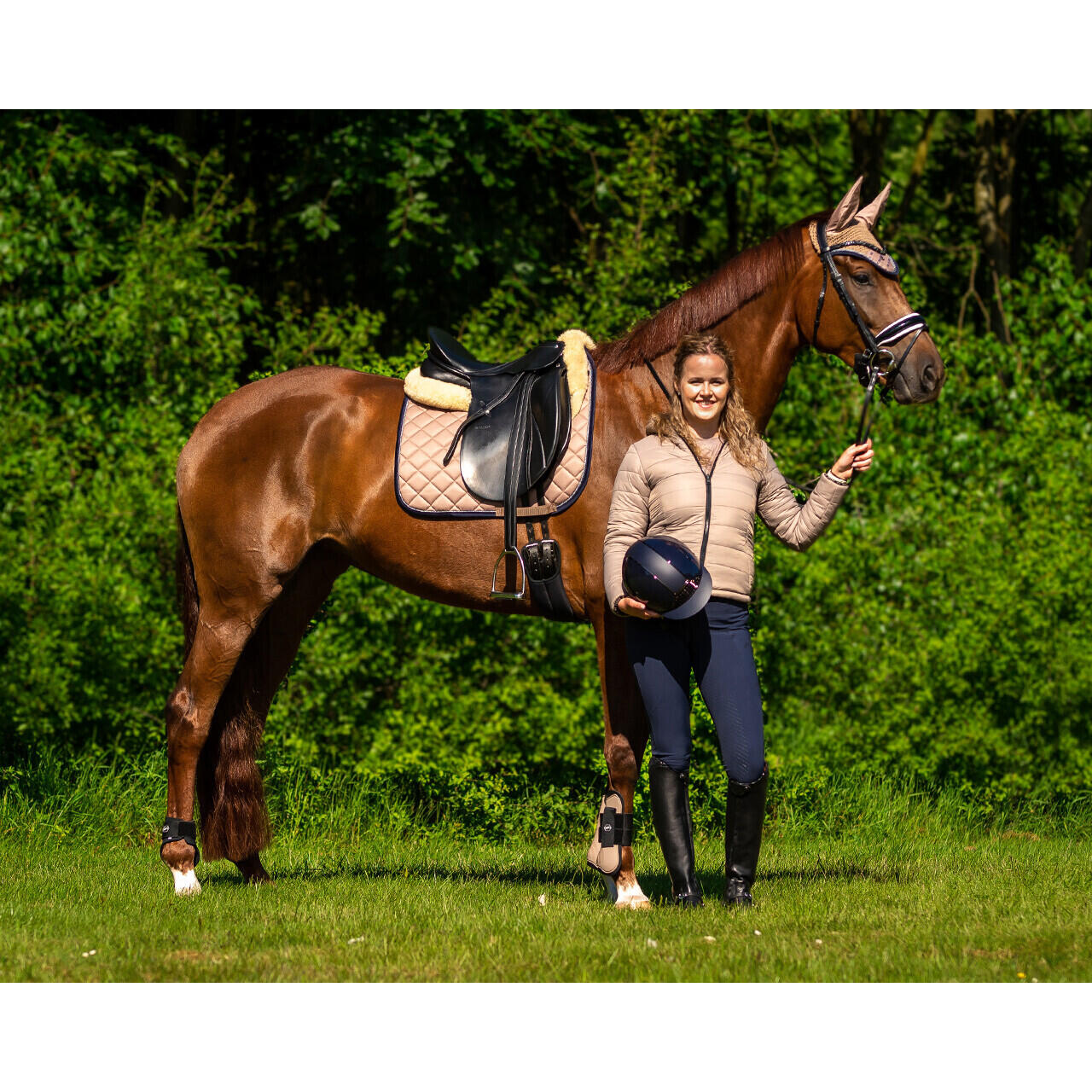 Pantalon équitation mid grip femme QHP Summer 3/5