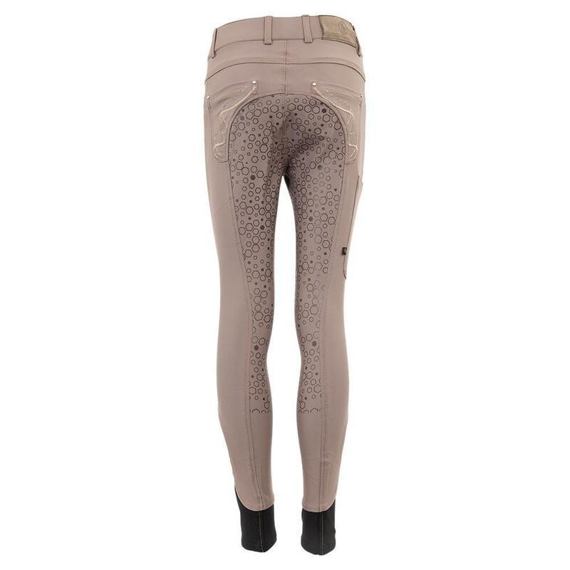 Pantalon echitație BR Equitation Marissa cu grip complet pentru copii
