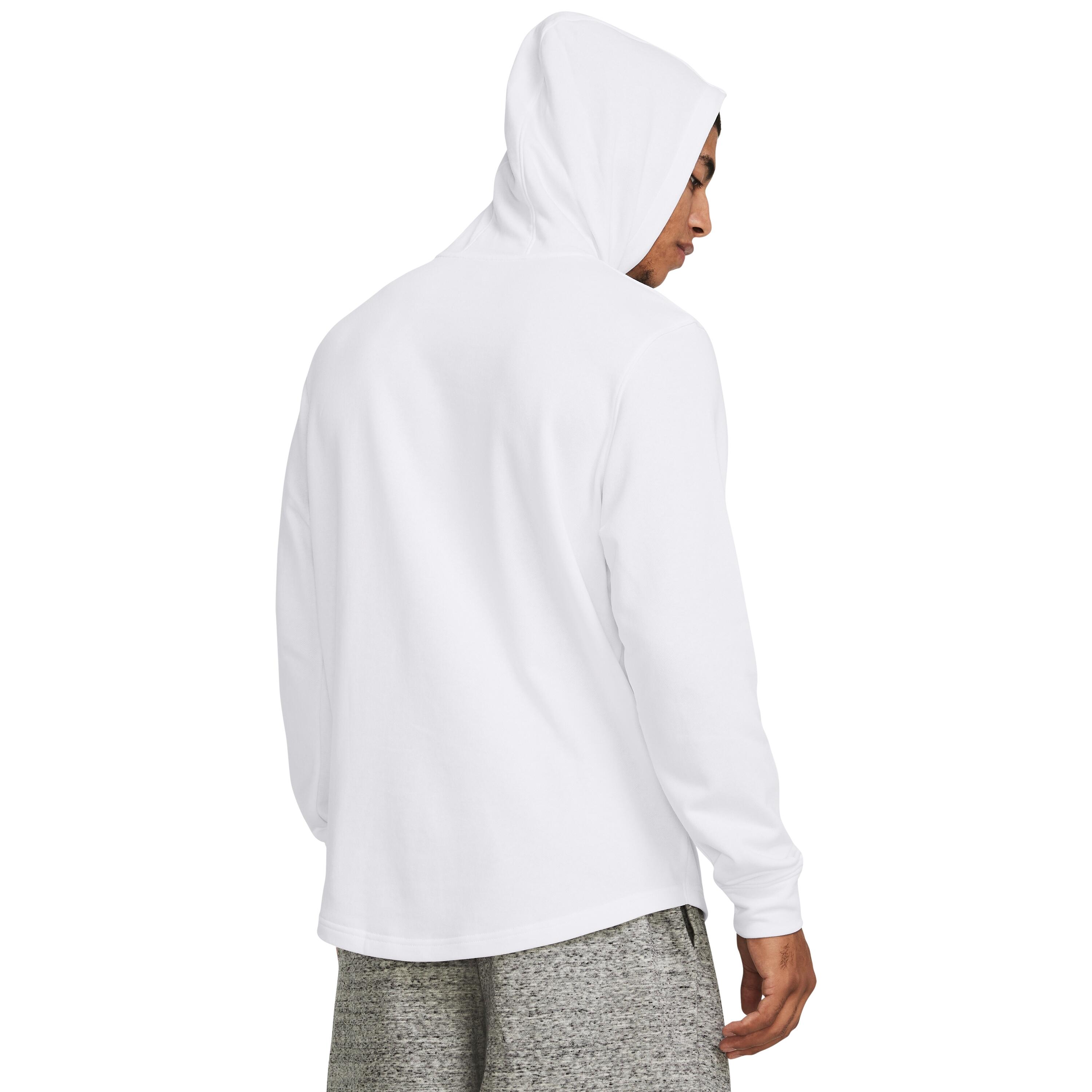 Felpa Uomo Bianca Under Armour Rival Terry 4/4