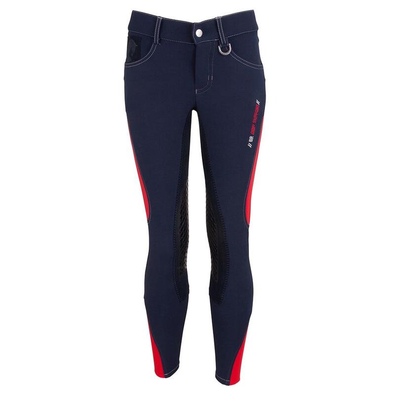 Pantaloni da equitazione mid grip per bambini BR Equitation Mika