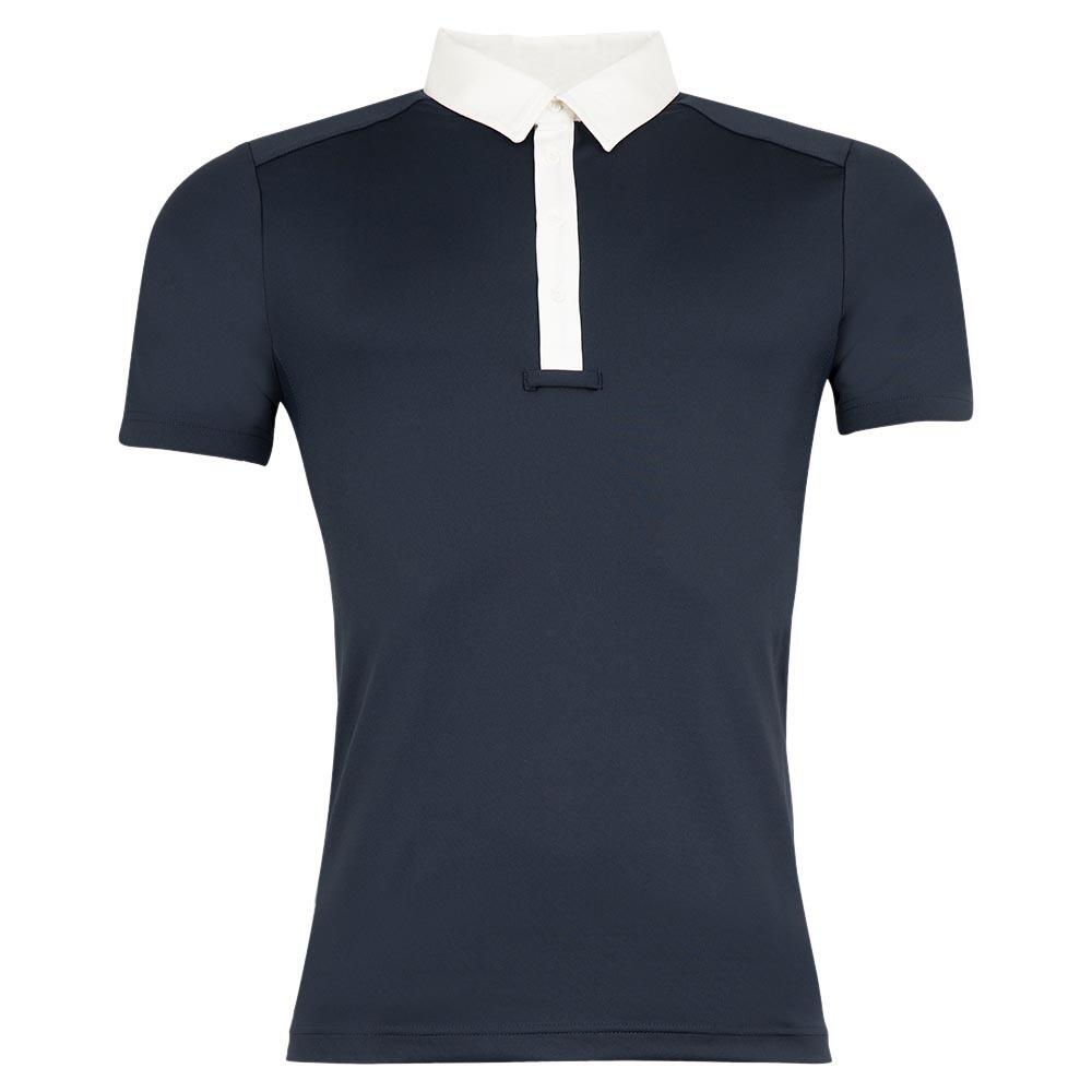 Br - Polo D'Équitation De Concours Br Equitation Toga - Polo Manches Courtes - Bleu|noir - 44 L - Decathlon