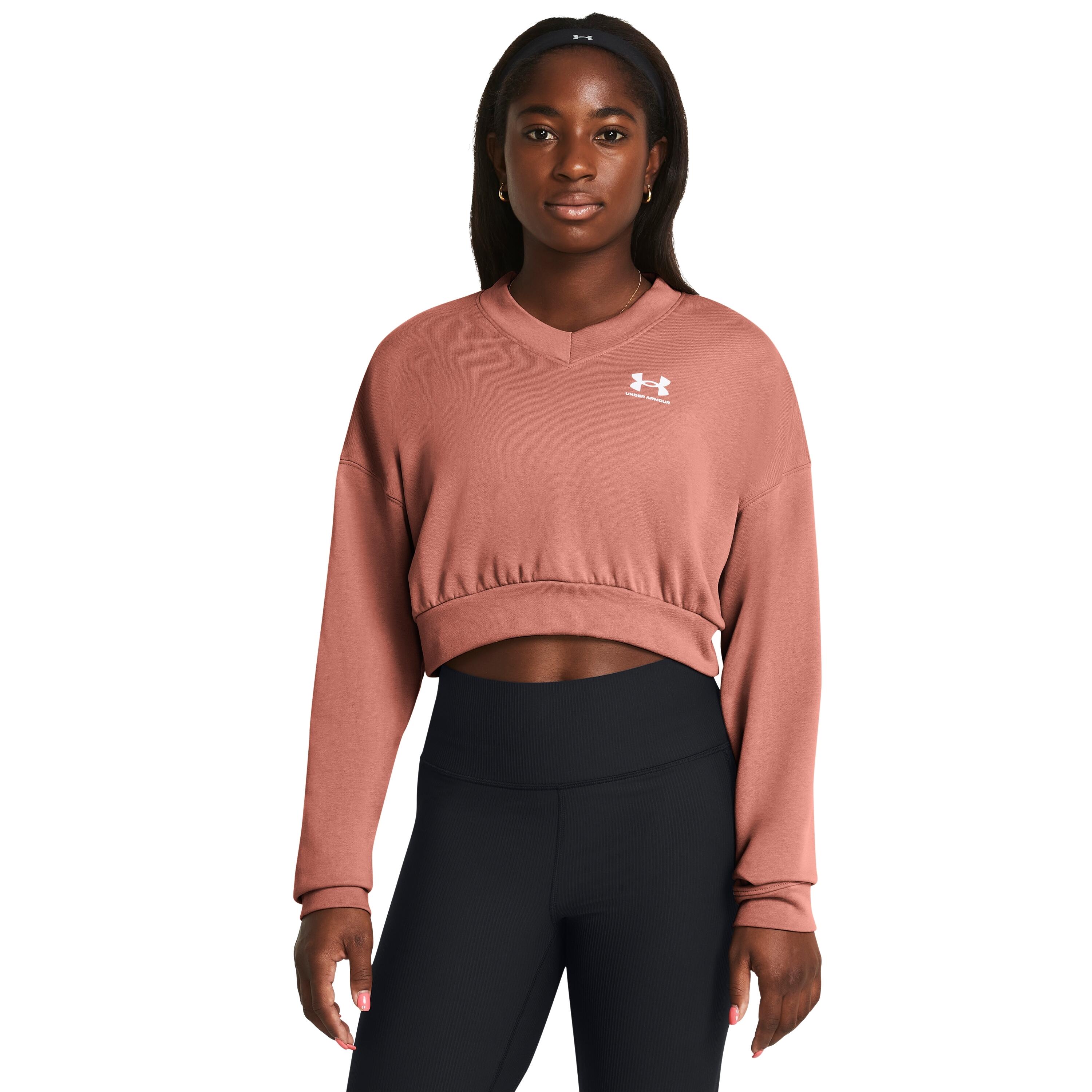 Under Armour Damen Kapuzenpullover Rival Terry OS Crop Crw 1382738 2/5