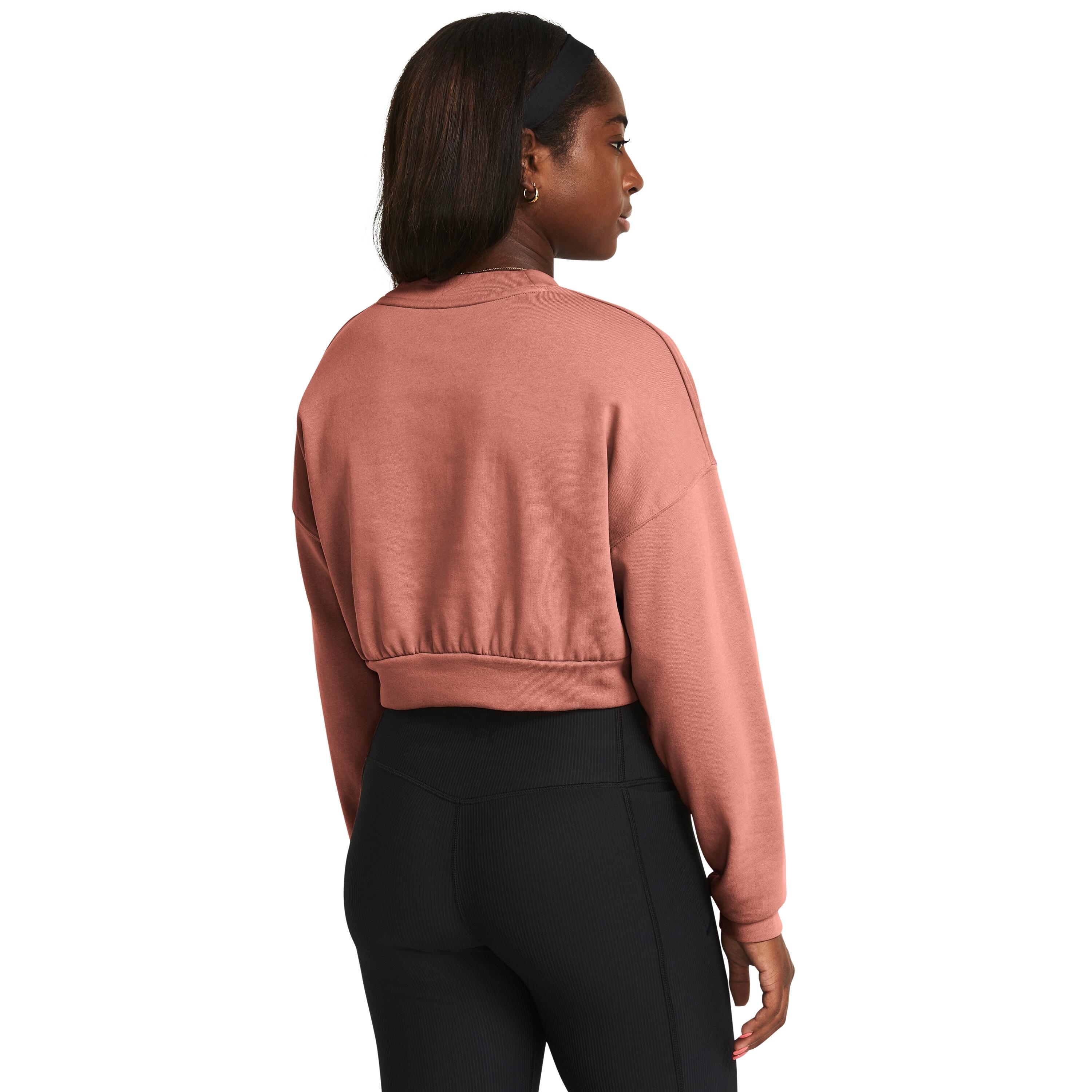 Dames sweatshirt met oversized ronde hals Under Armour Rival Terry 4/4