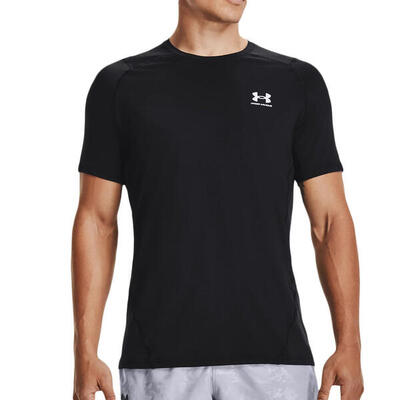 Heren-t-shirt met korte mouwen under armour zwart