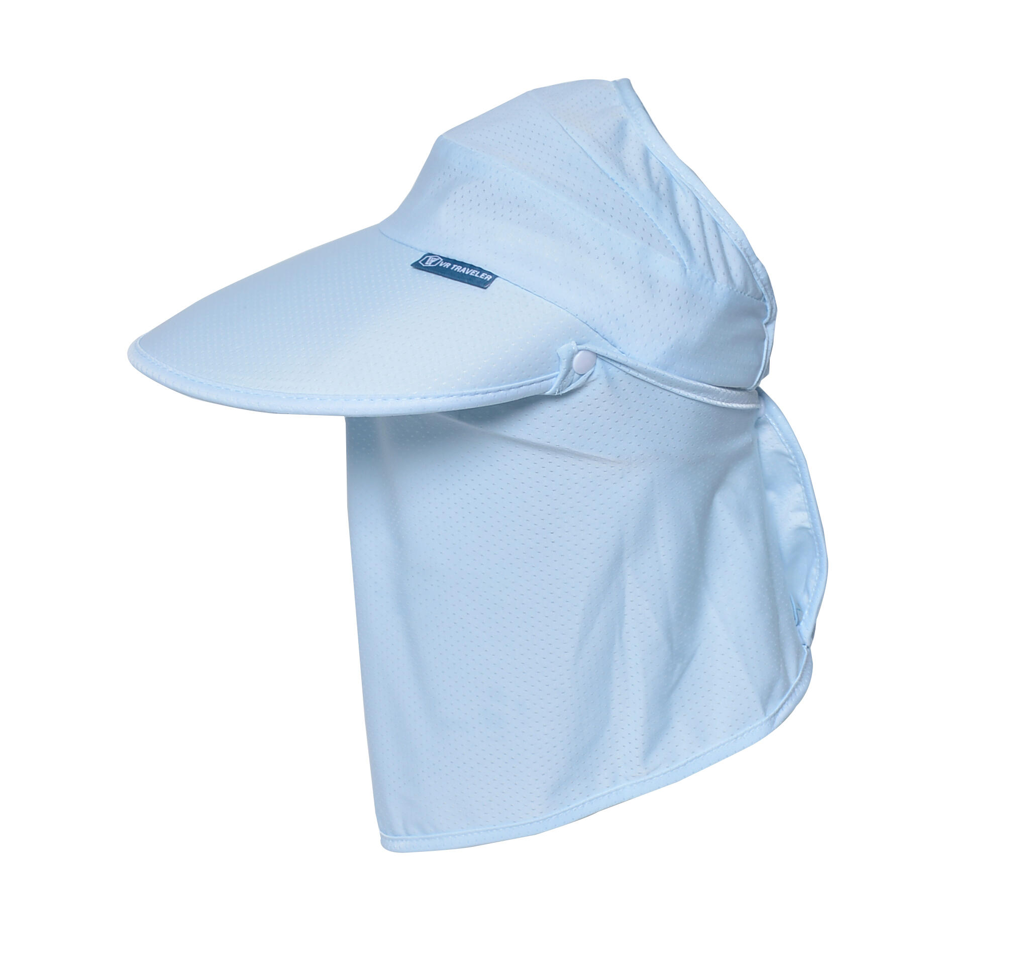 Women Visor Wide Brim Sun Protection Outdoor Hat Light Blue