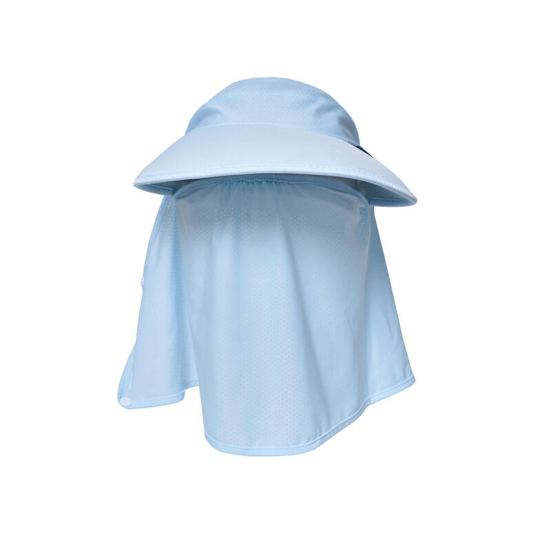 Women Visor Wide Brim Sun Protection Outdoor Hat - Light Blue
