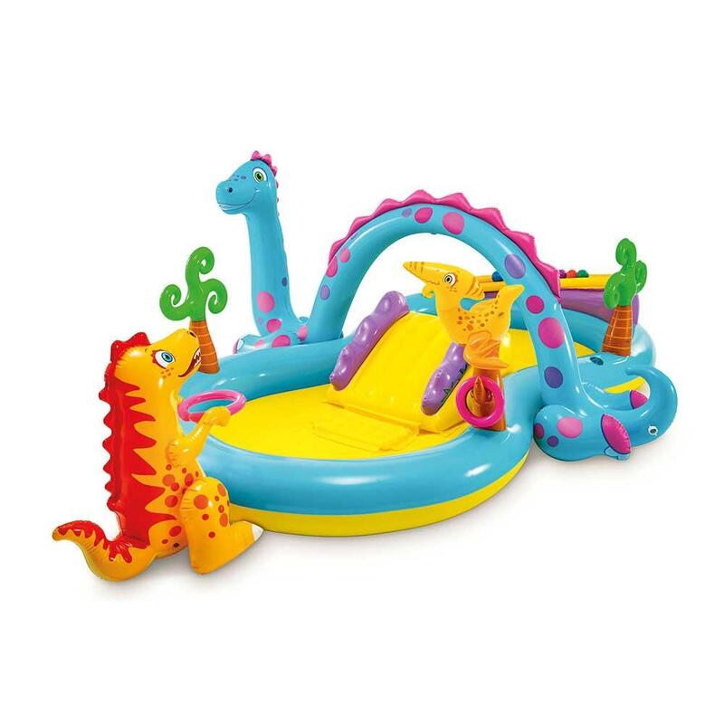 Dinoland Play Center Kids Inflatable Waterslide Pool