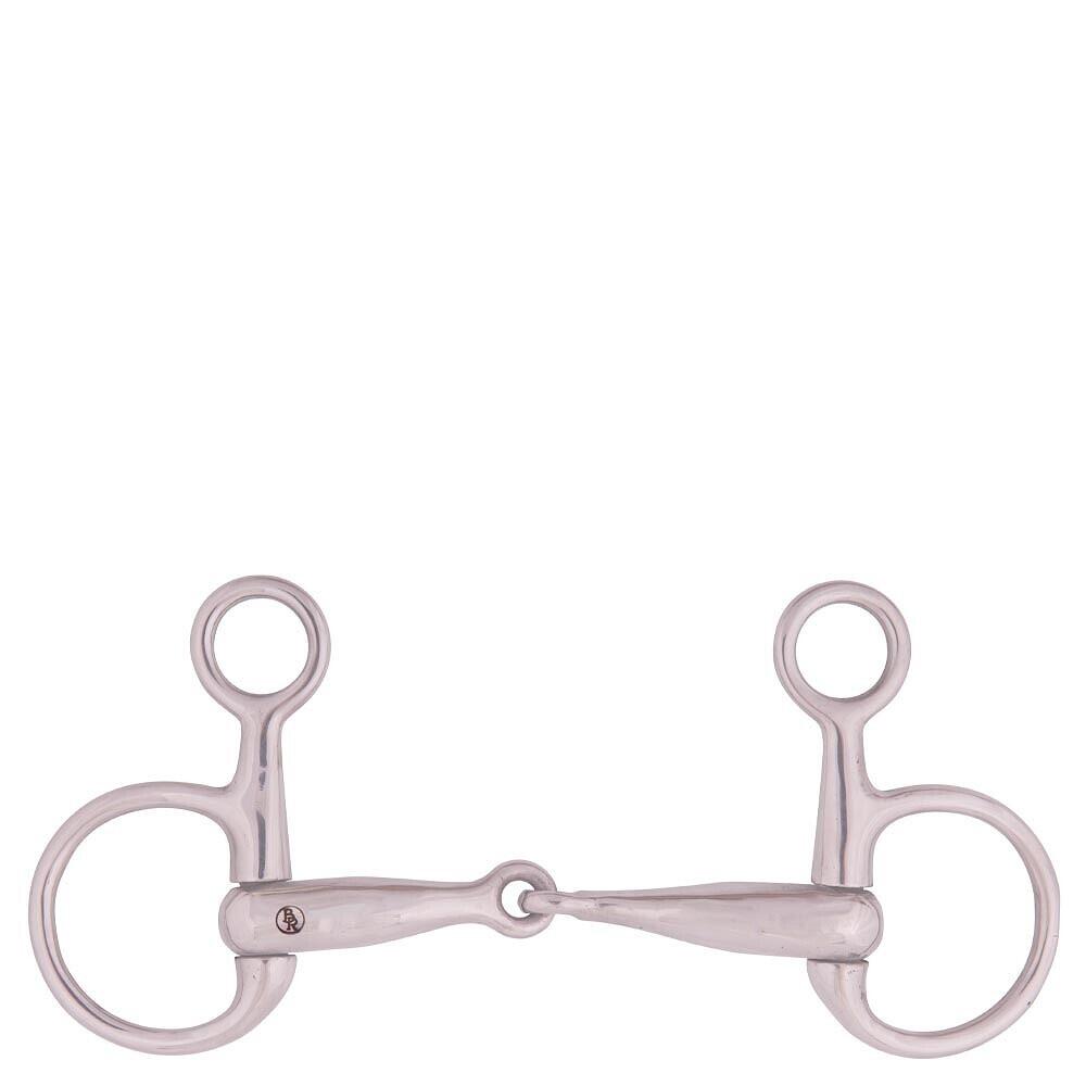 Morso Per Cavalli A Filletto In Acciaio Inox, Bocca H 12,5 Cm, Aste Guance 18 Cm, Lucidato A Mano, Per Addestramento Equestre