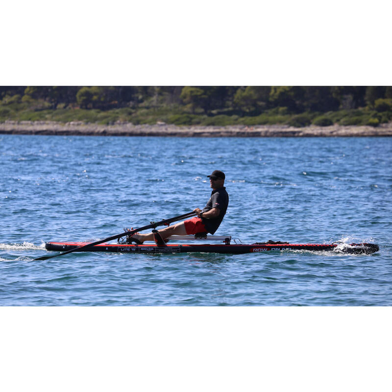 LITE 15' Inflatable Coastal Rowing Board - Black/Red