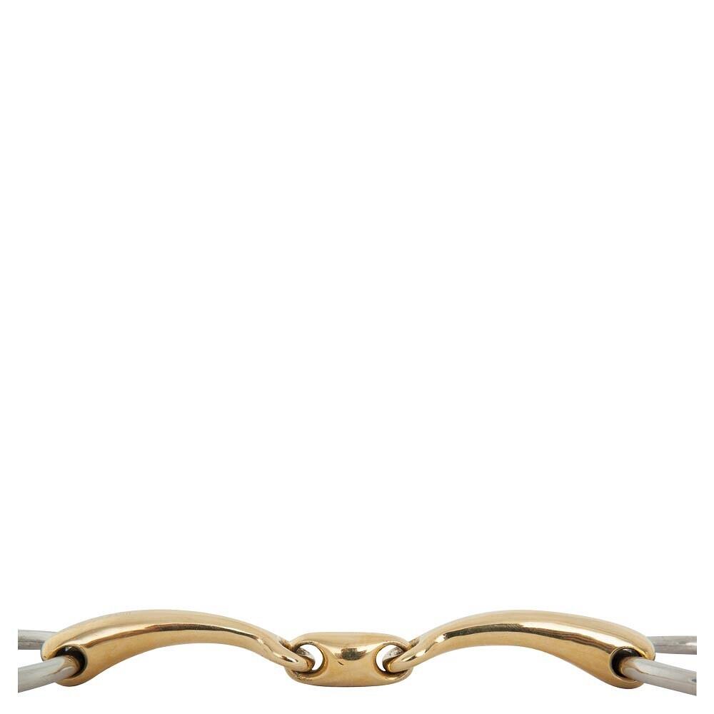 Bocado doble para caballo curvo BR Equitation Soft Contact 3/3