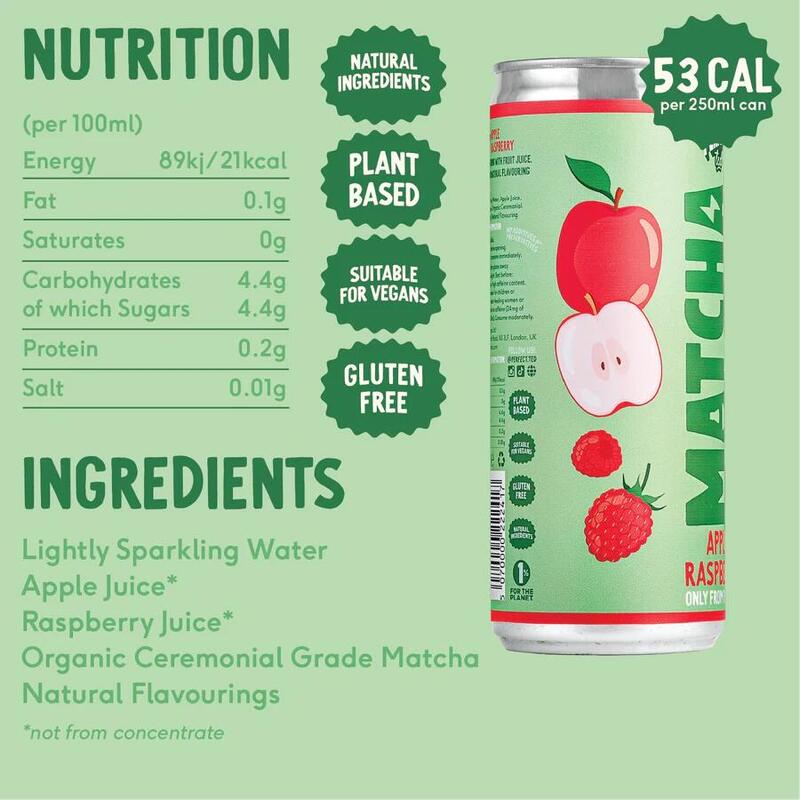 抹茶健康純素能量飲品 - 蘋果紅莓x 3罐