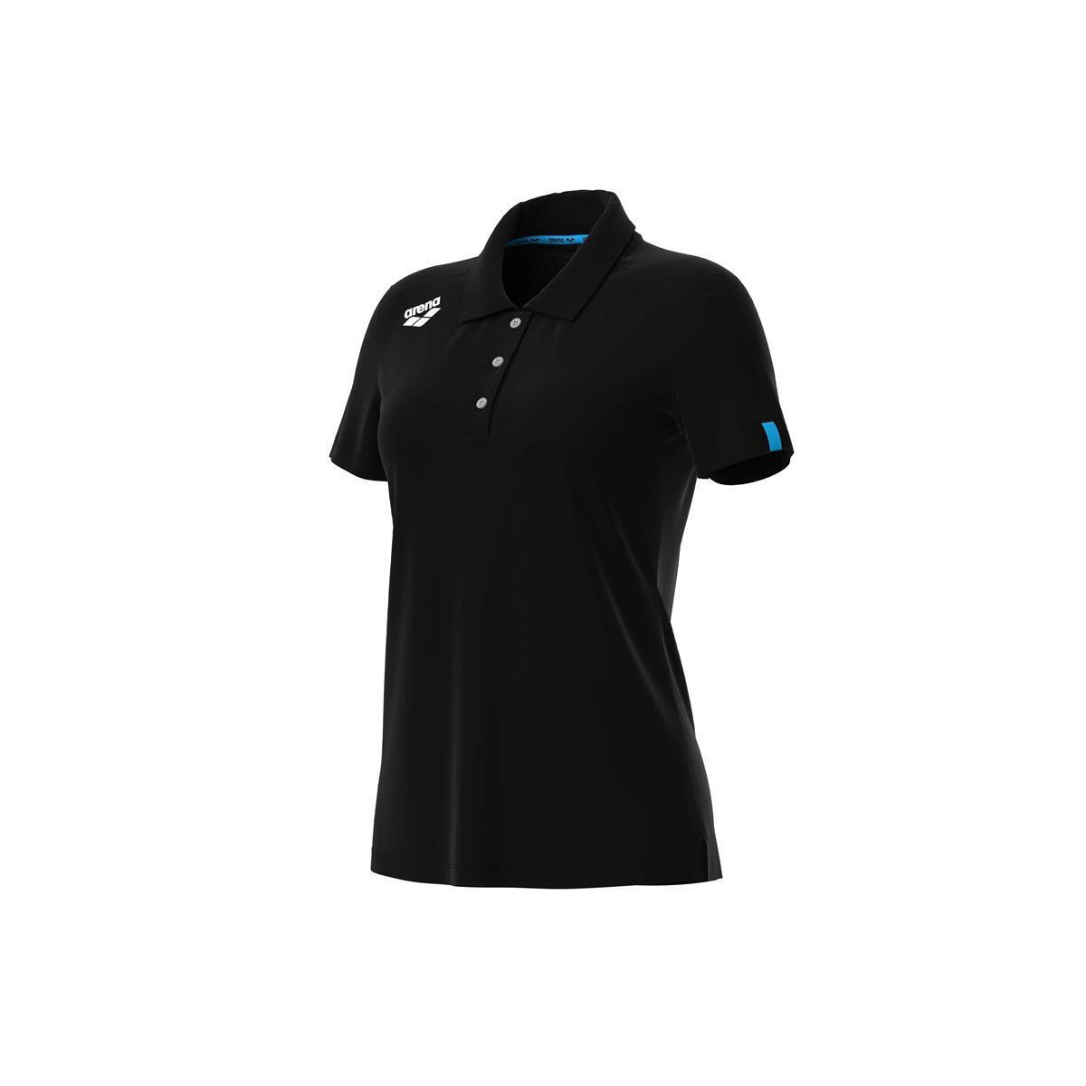 Arena - Polo Femme Arena Team Solid - Polo Manches Courtes - Noir - Decathlon