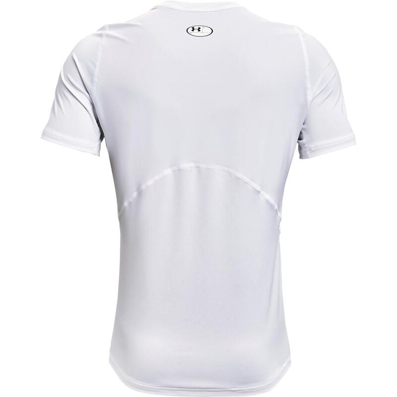 Camisola de Manga Curta Homem Under Armour HeatGear Fitted Branco