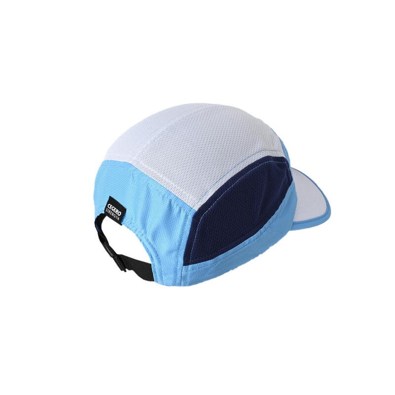 UV 5-PANEL UNISEX RUNNING CAP - BLUE/WHITE