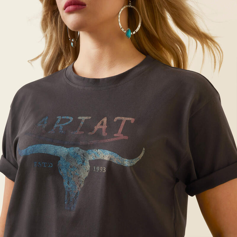 Dames-T-shirt Ariat Patina Steer