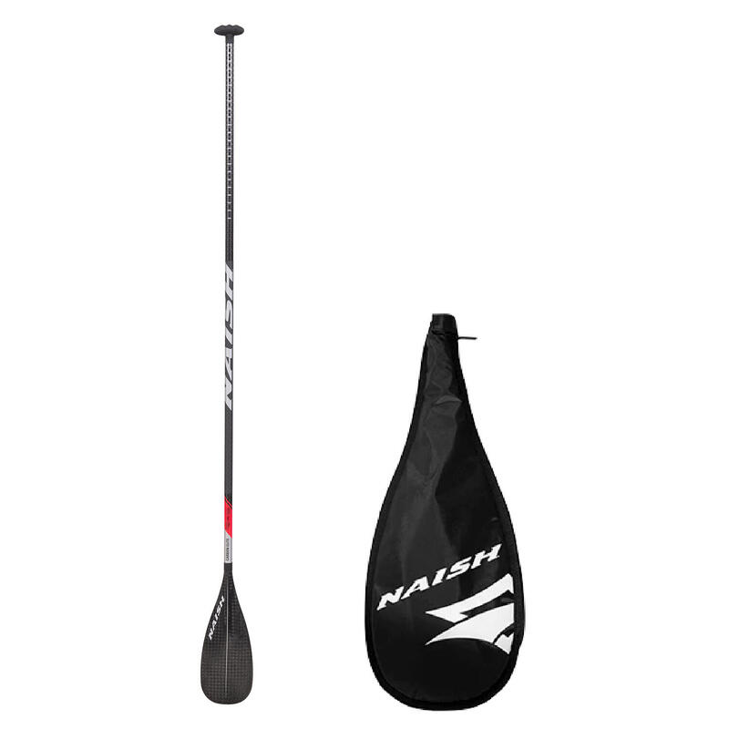 S27 Carbon Elite 85 fixed SUP Paddle, Black & Red (with Blade Cover)