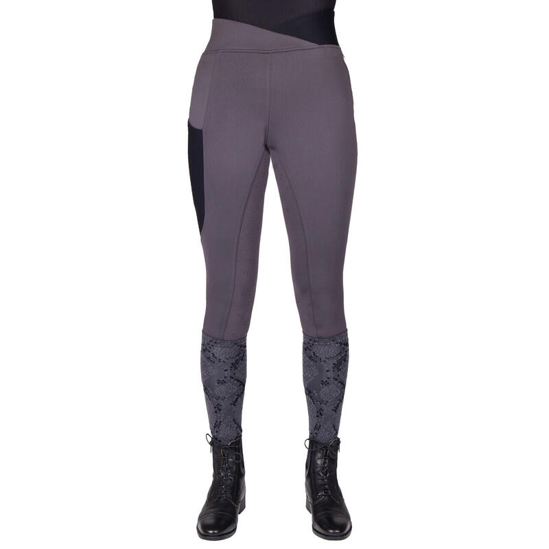 Legging équitation de concours full grip femme QHP Djune