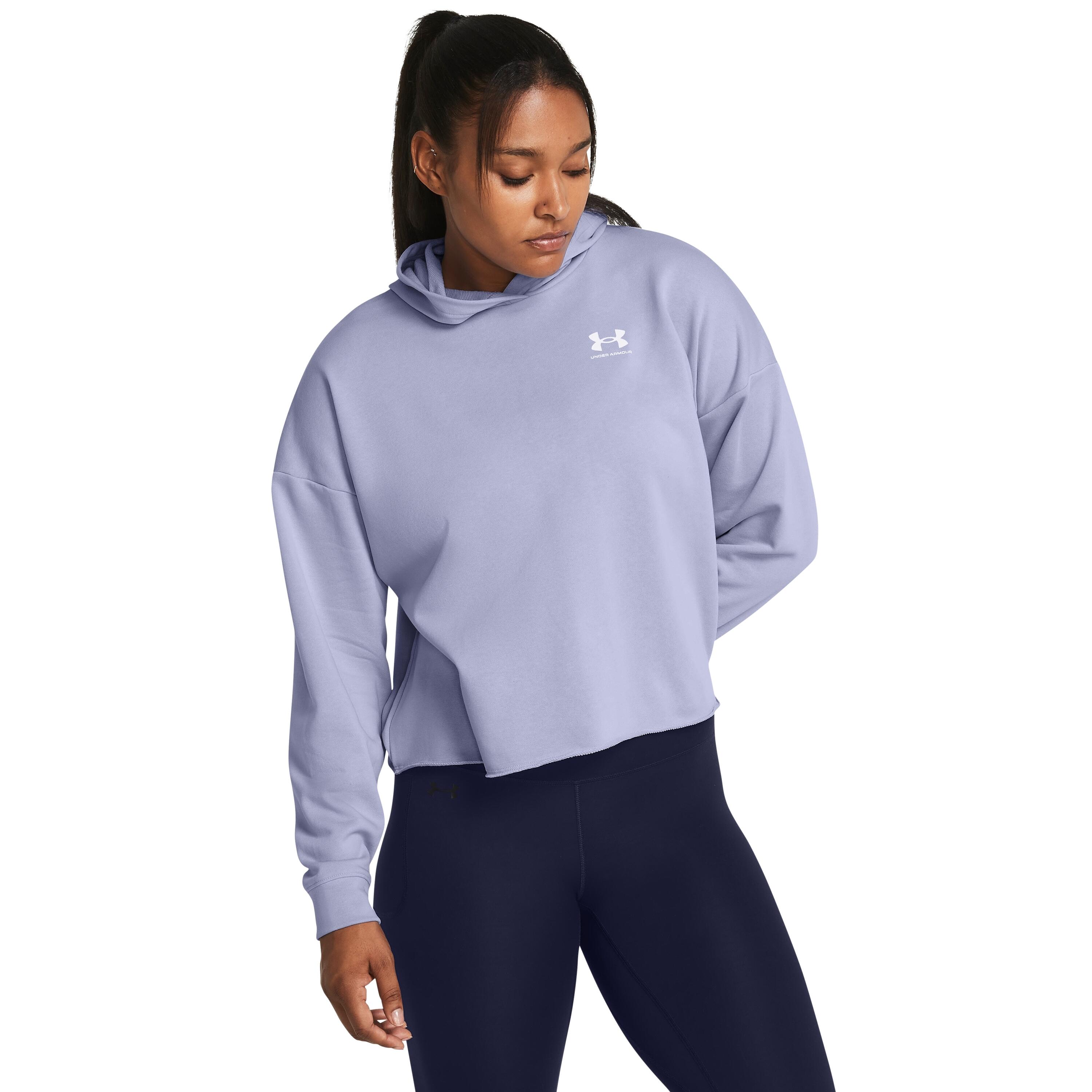 Sweatshirt à capuche oversize femme Under Armour Rival Terry 2/4