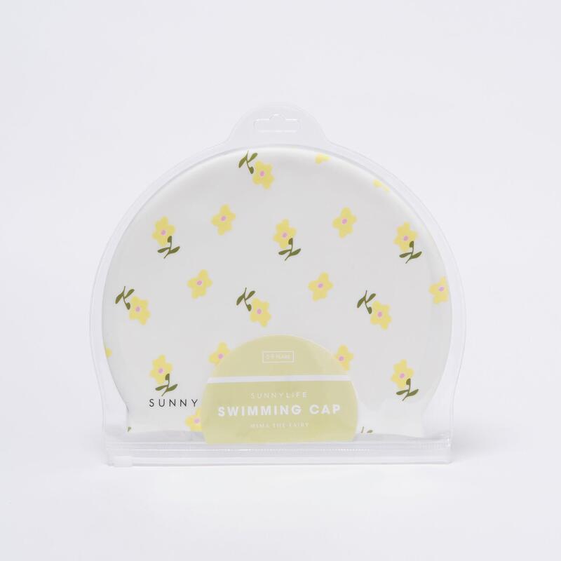 Mima the Fairy Lemon Lilac Swimming Cap - White