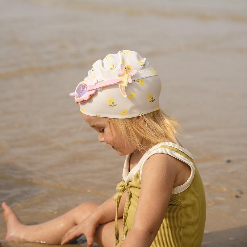 Mima the Fairy Lemon Lilac Swimming Cap - White