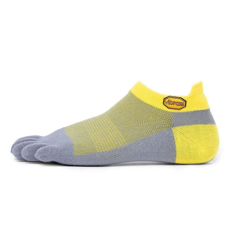 短筒五指襪 - 黃/灰色