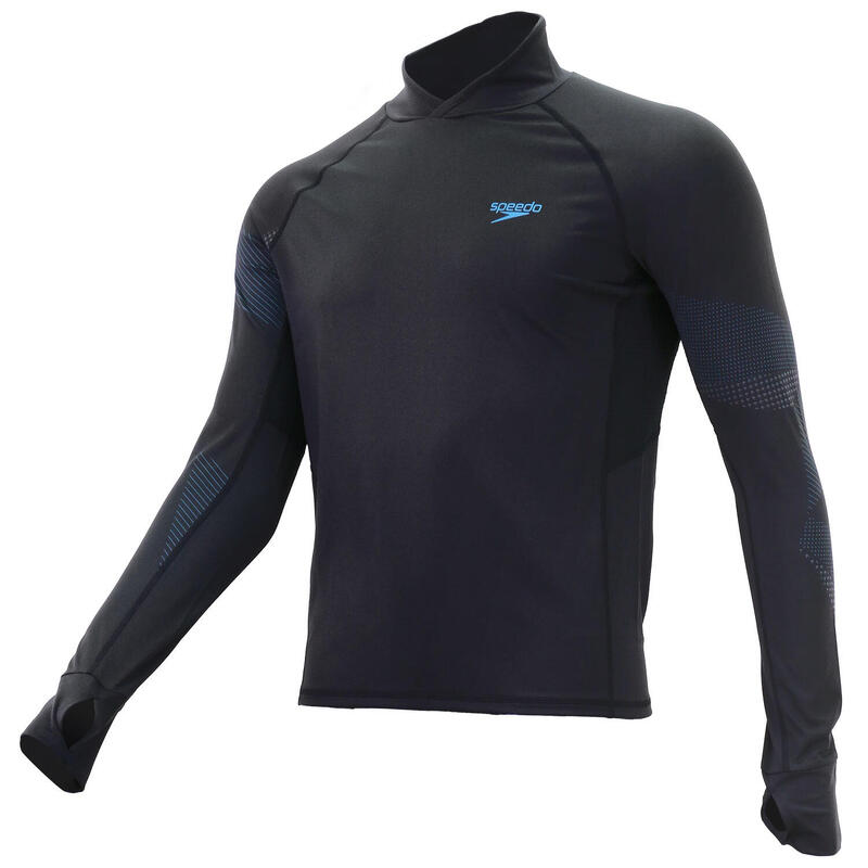 Deluxe Men'S Long Sleeve Breathable Water Activity Top - Black