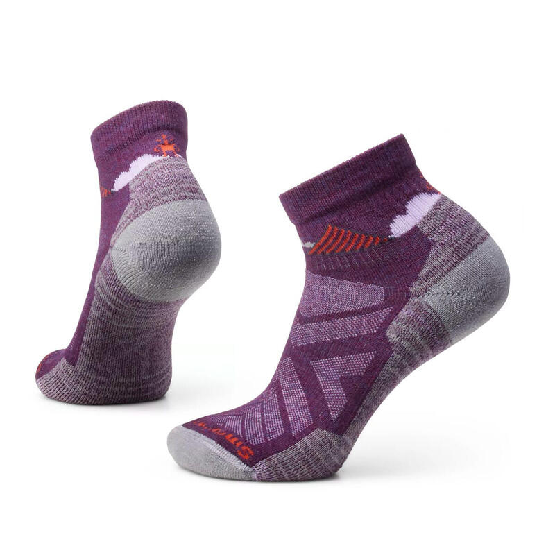Hike Light Cushion Clear Canyon Pattern Ankle Women Socks - Purple Iris