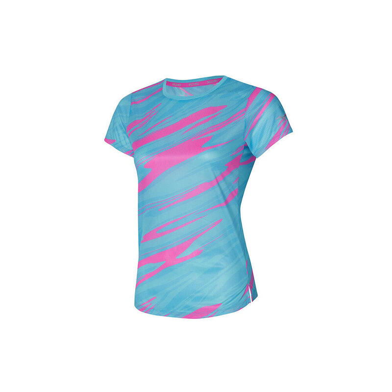 DryAeroFlow Graphic 女裝跑步短袖上衣 - 藍色