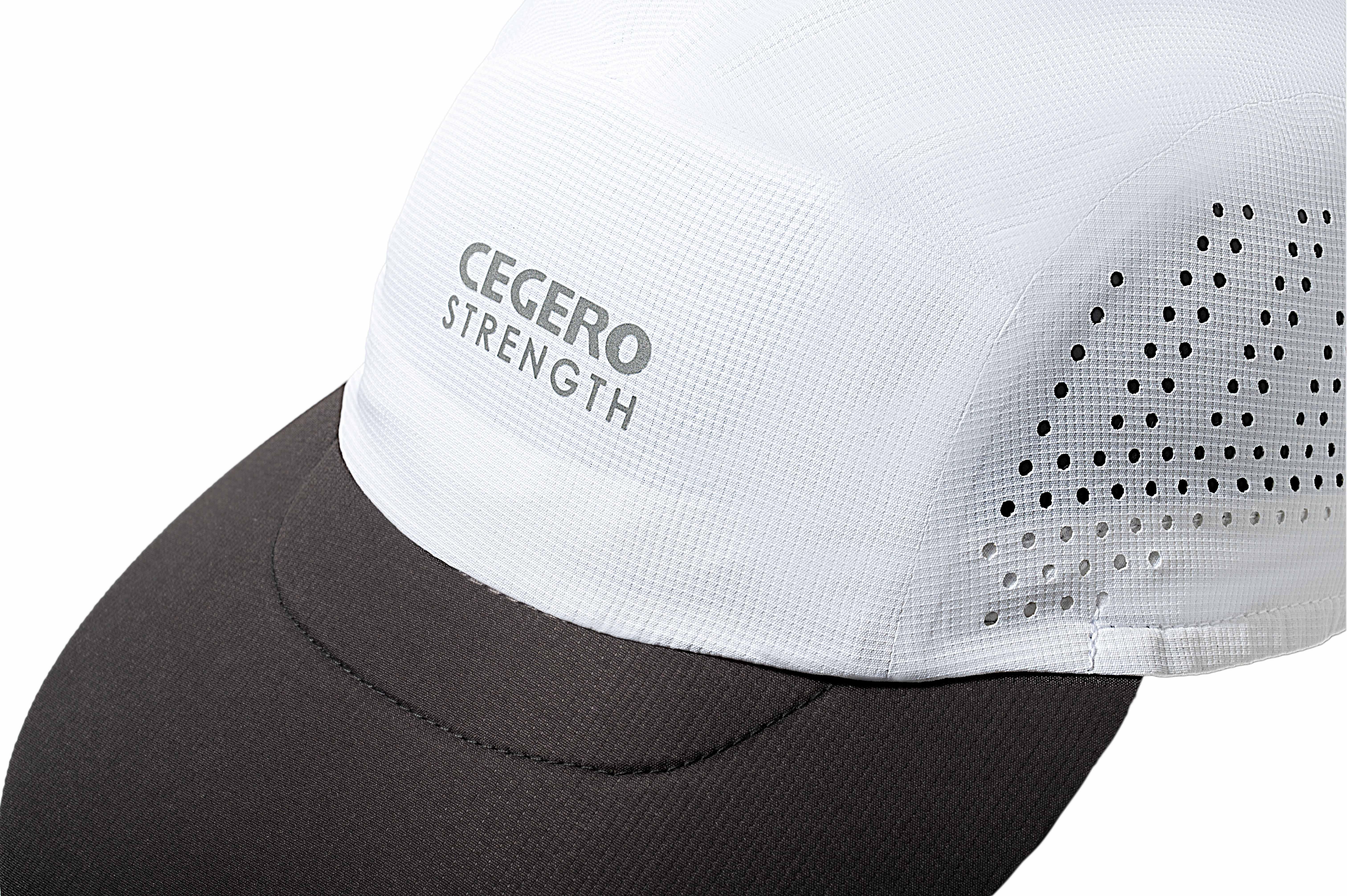 SOFT UV UNISEX RUNNING CAP - WHITE/CHARCOAL