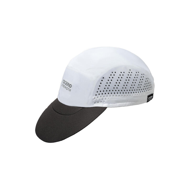 SOFT UV UNISEX RUNNING CAP - WHITE/CHARCOAL