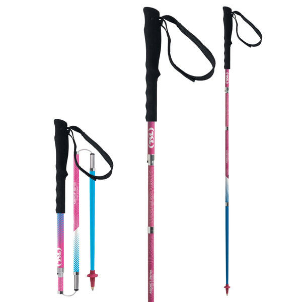 Outdoor Trail Carbon 4 Sky Trail Running Pole (Trail Ultra Cross) - Black/Pink