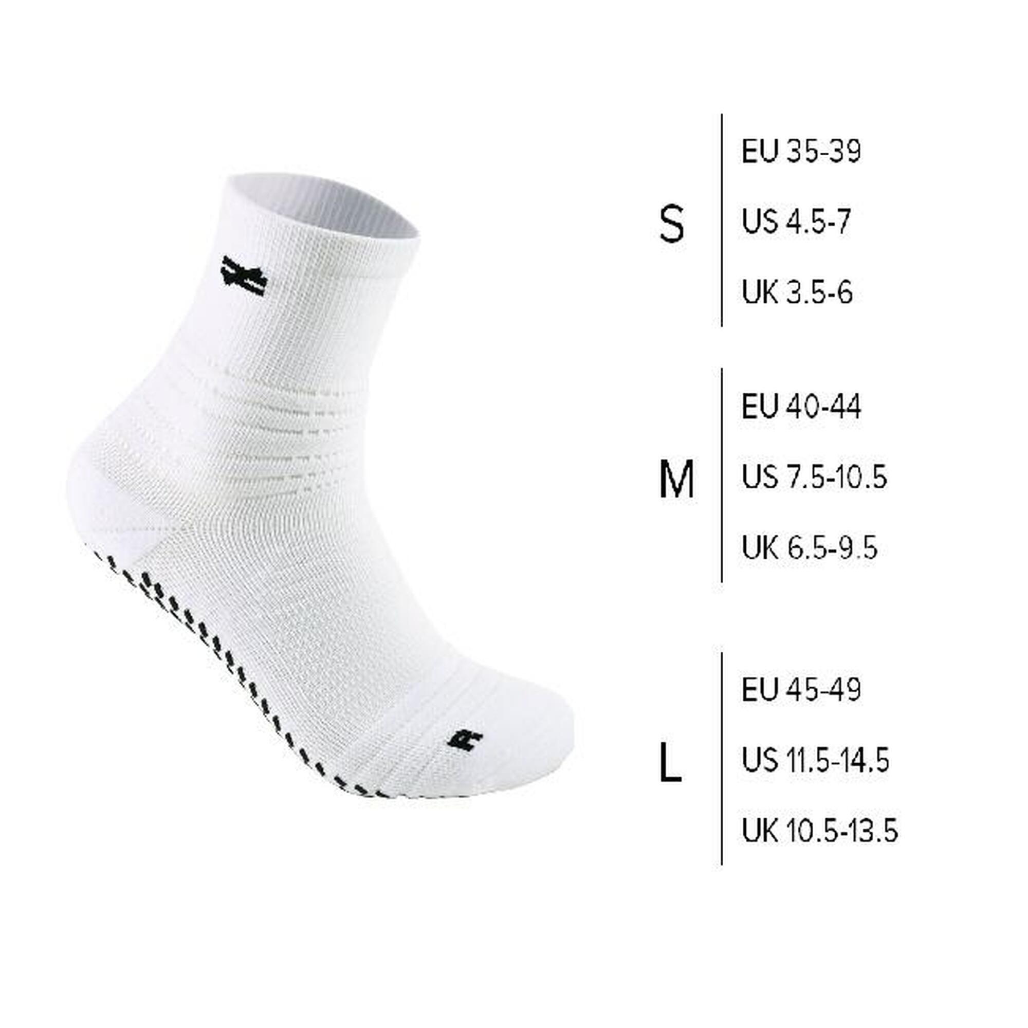 G-ZOX Cushion Grip Socks (White - M)