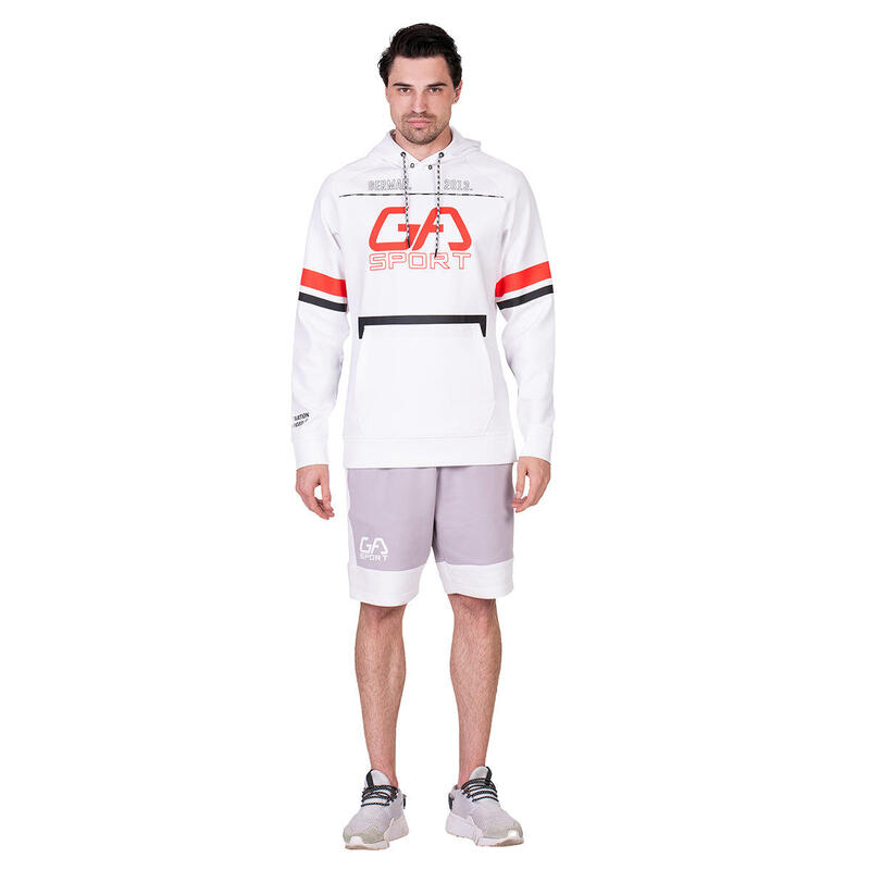 Men GA Lightweight Hooded Sweatshirts Hoodie - WHITE