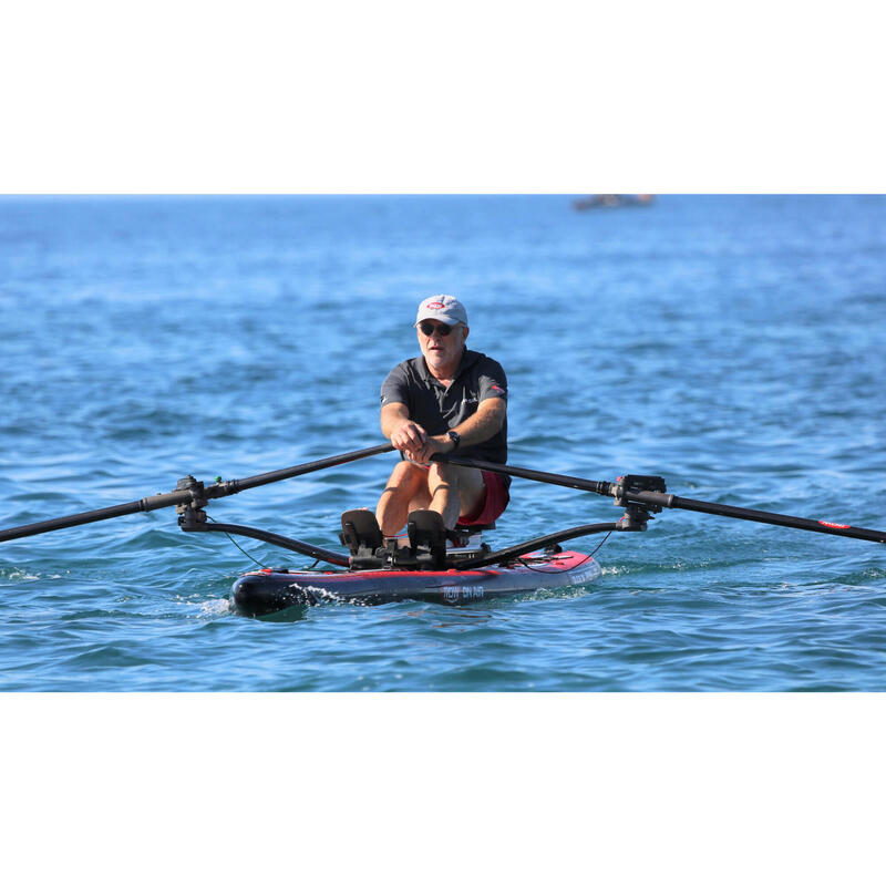 DUDE 18' Inflatable Rowing Board - Black/Red