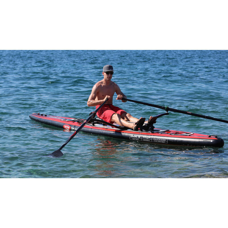 DUDE 18' Inflatable Rowing Board - Black/Red