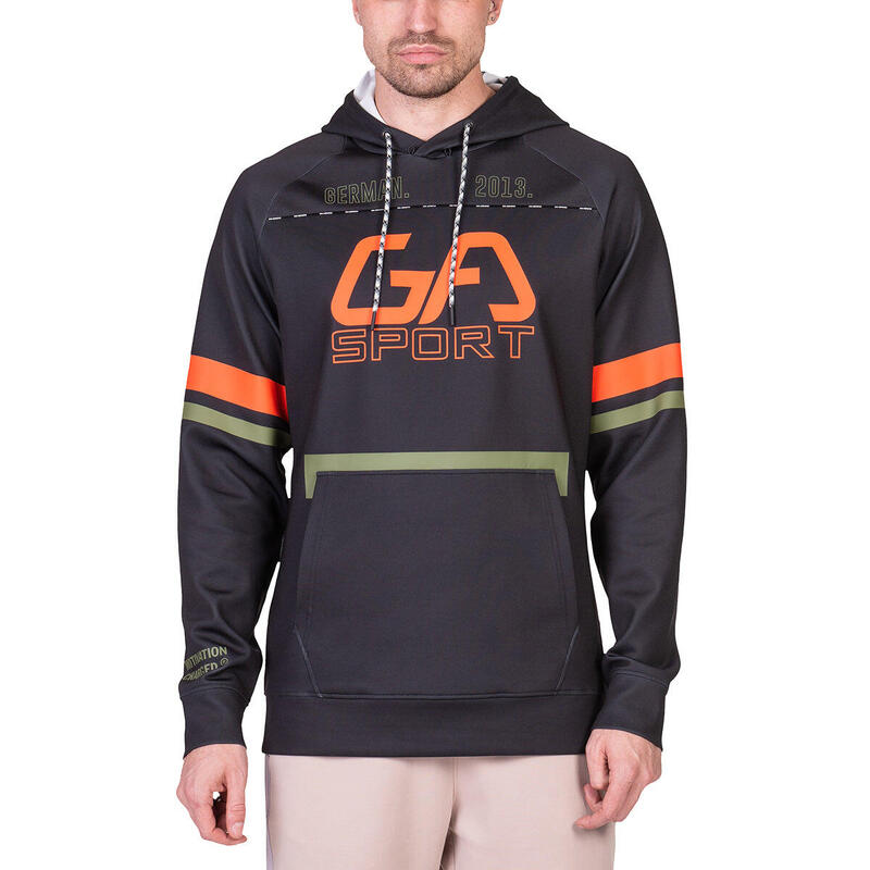 Men GA Lightweight Hooded Sweatshirts Hoodie - BLACK