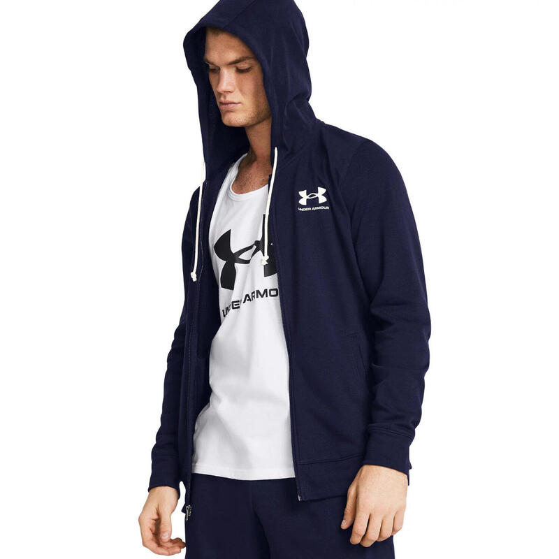 Hanorac pentru bărbați Under Armour Rival Terry Lc Fz Blue Blue 2xl