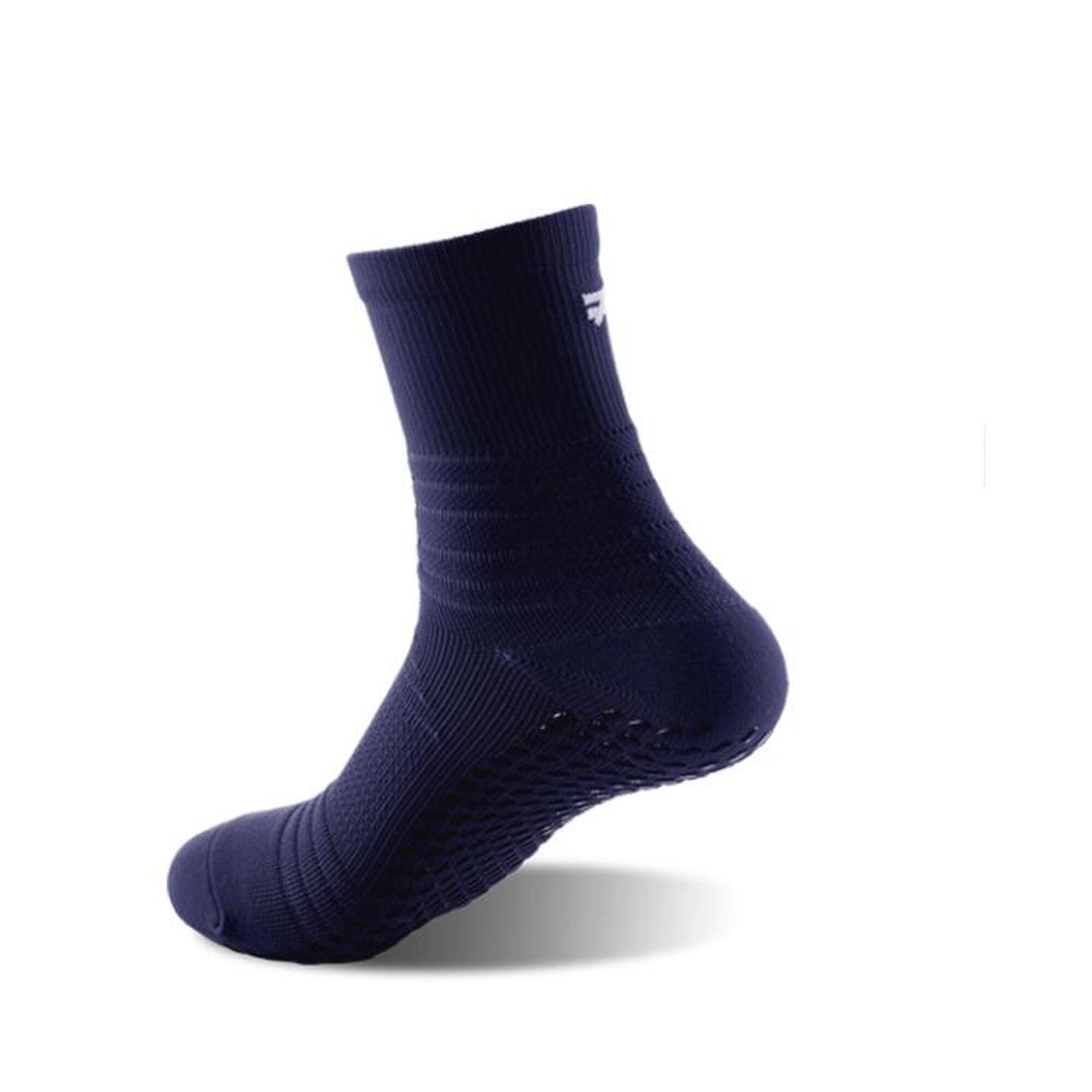 G-ZOX Tech Grip Socks 3 Pairs (Yellow x 1 + Red x 1 + Blue x 1 - M)