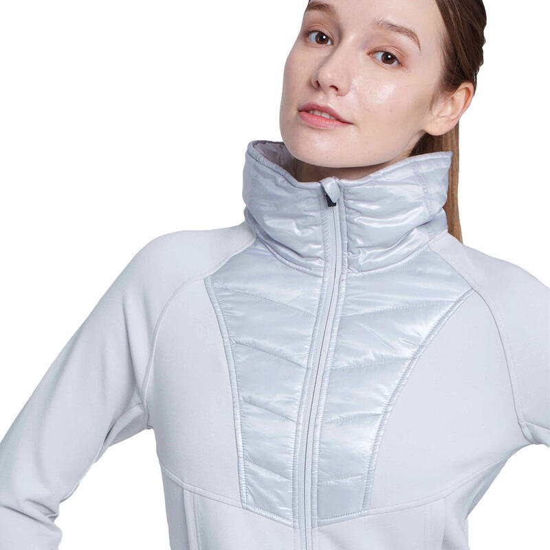 Women Lightweight Waterproof Running Sports Down Puffer Jacket - WHITE