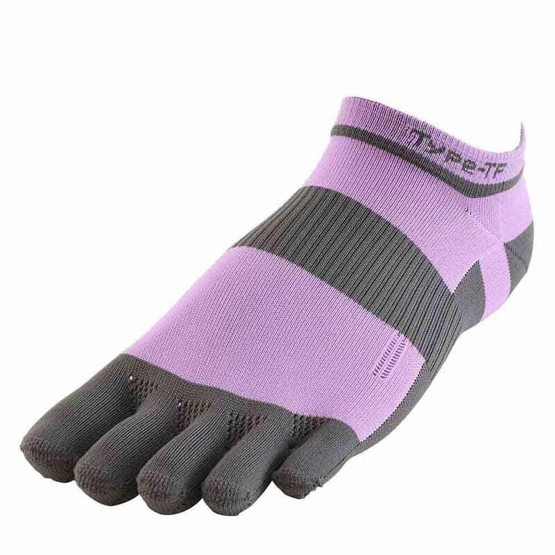 Type-TF Unisex 5 Fingers Short Socks - Lavender/Gray