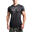 男裝印刷6in1修身跑步健身短袖運動T恤上衣 - 黑色