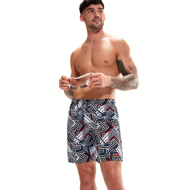 MEN'S PRINTED WATERSHORTS - WHITE