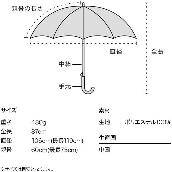 UX 戶外情侶長雨傘 - 灰及藍色