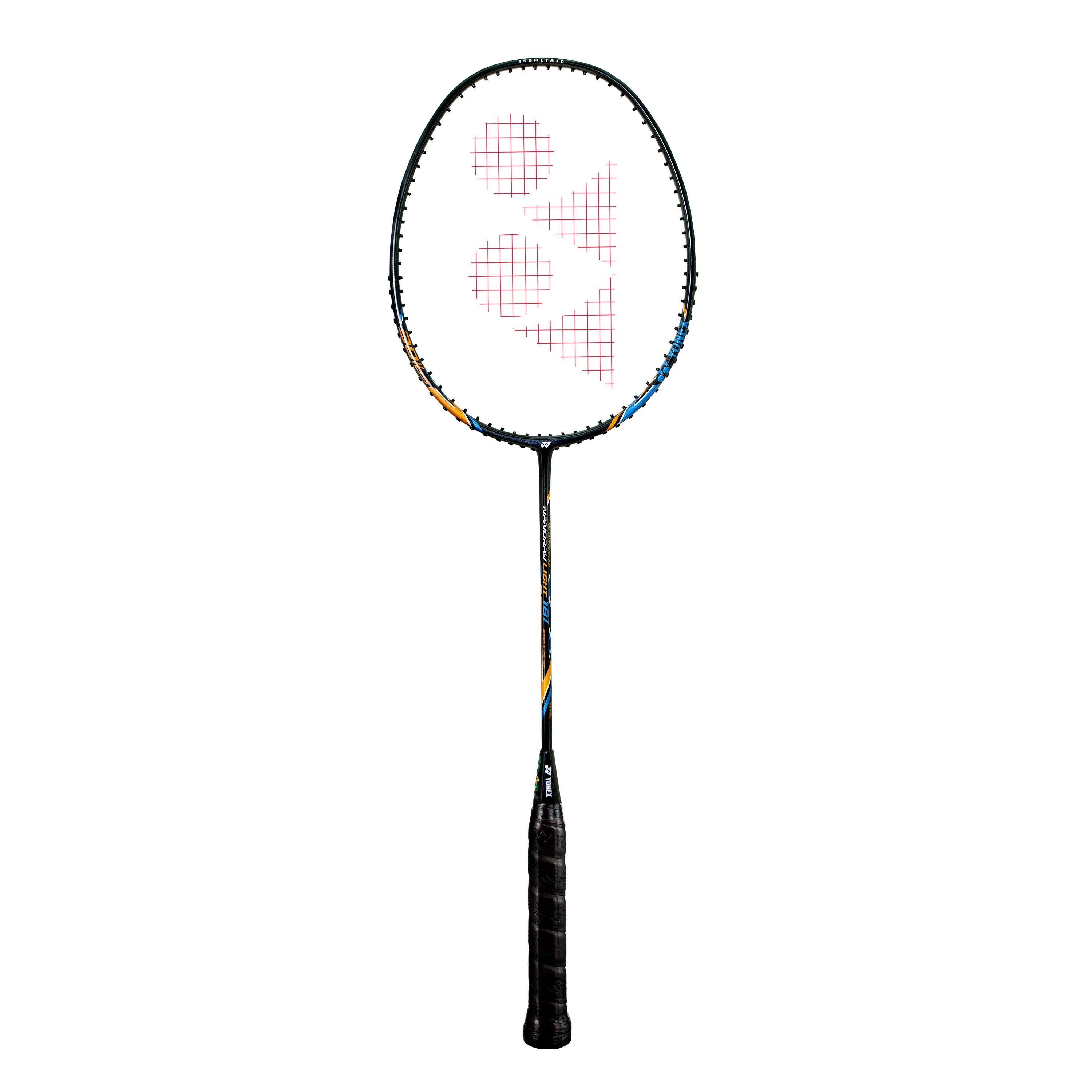 Badminton Racquet Nanoray Light 18i 5U/4Z (Strung ,BLACK)