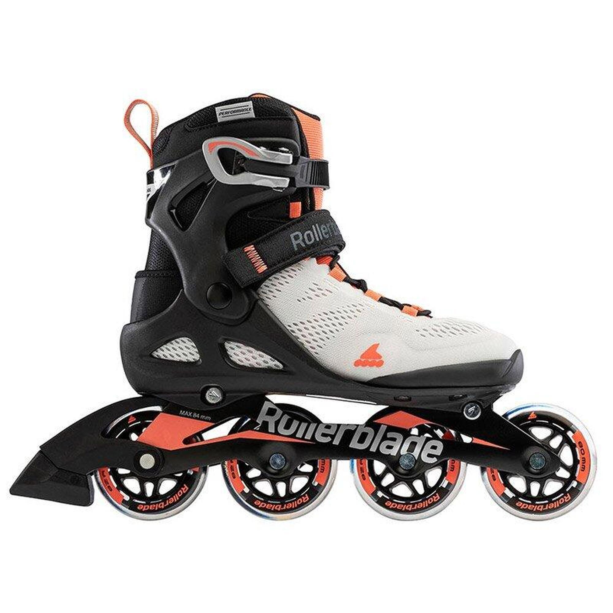 ROLLERBLADE MACROBLADE 80 W, GHIACCIO/CORALLO, 38