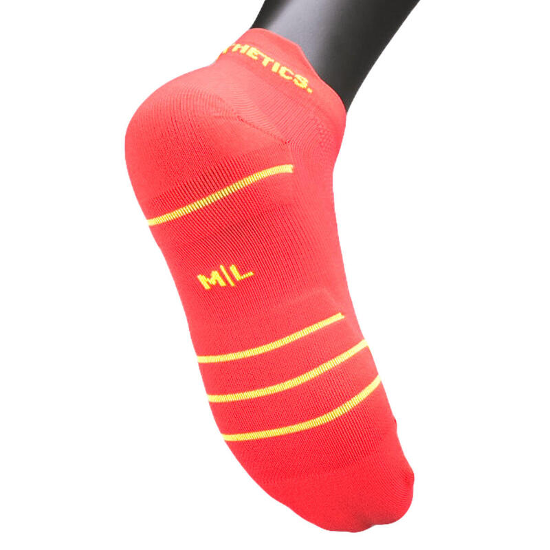低筒男女通用速回復壓力跑步運動襪 - 珊瑚紅色