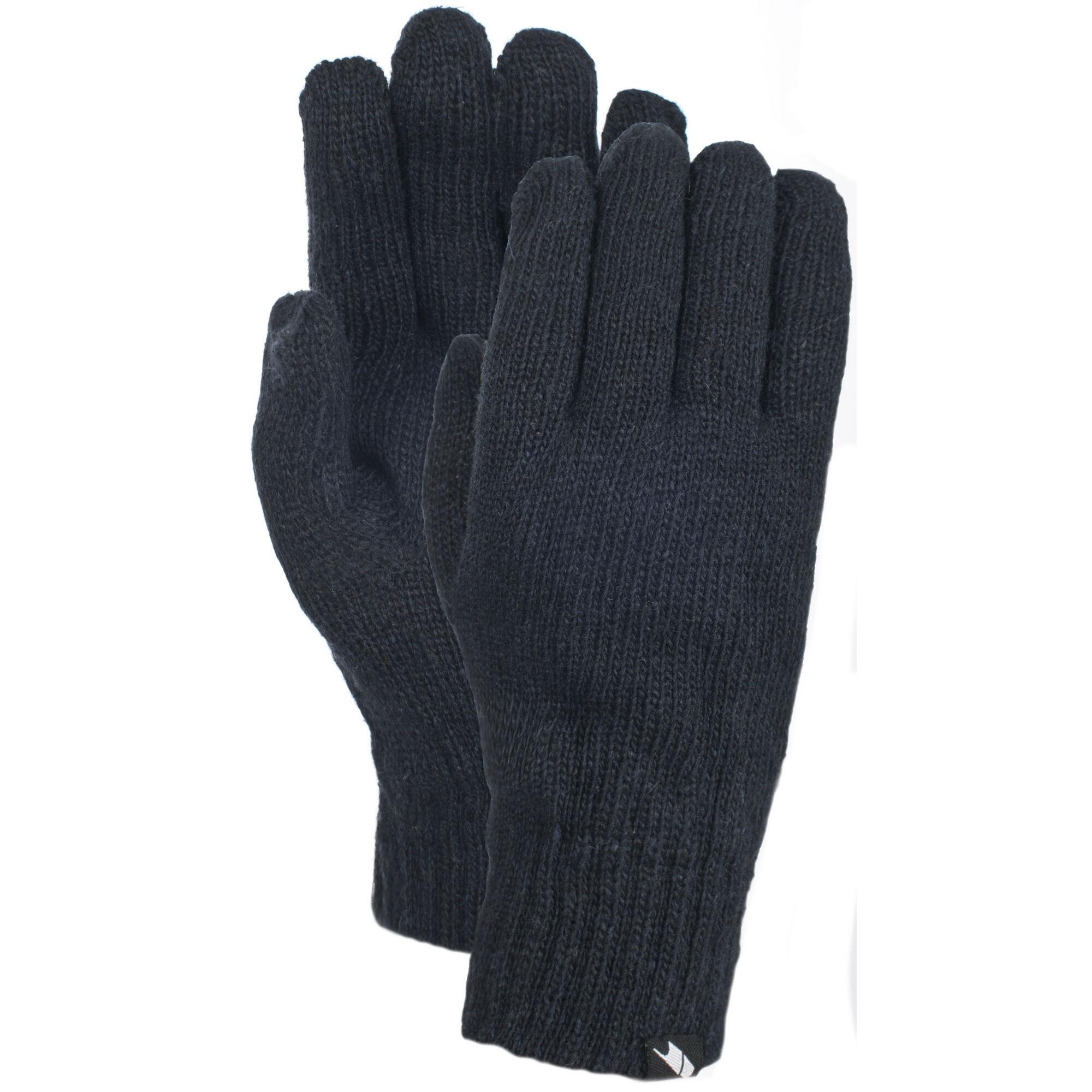 TRESPASS Mens Bargo Knitted Gloves (Black)