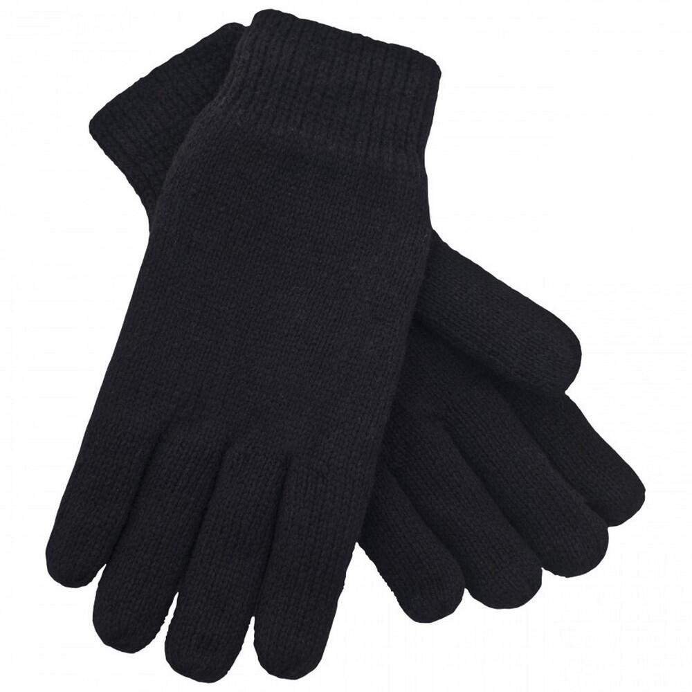 Bargo Strickhandschuhe Handschuhe Herren Schwarz 2/4